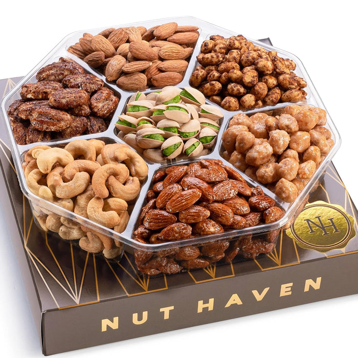 Thanksgiving Dried Fruit & Nuts Gift Basket - Fresh Dried Fruit & Nuts Gift Basket - Assorted Food Gift Box for Christmas, Holiday, Family, Sympathy, Men & Women.