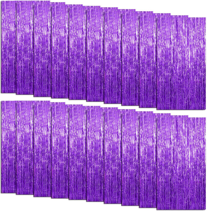 2 Pack Foil Curtain Backdrop Silver Metallic Tinsel Foil Fringe Curtains Photo Booth Props for Birthday Wedding Engagement Baby Shower Bachelorette Christmas Holiday Celebration Party Decorations