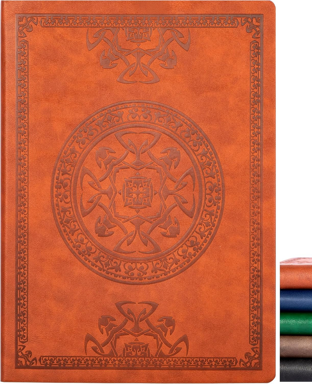 CAGIE Lined Journal for Men Soft Cover Notebook Leather Journals for Writing, 180 Lay Flat Vintage Mens Journal Personal Diary, 5.7'' X 8.3'', Black