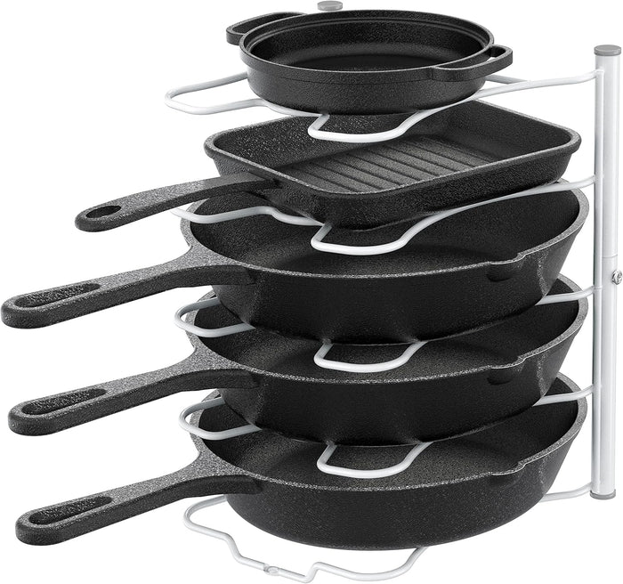 Deco Brothers Pan Organizer Rack for Kitchen Cabinet and Counter, Bronze