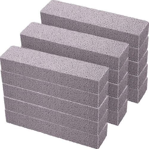 20 Pieces Pumice Stones for Cleaning - Pumice Scouring Pad, Stick Cleaner for Removing Toilet Bowl Ring, Bath, Household, Kitchen, Pool, 5.9 x 1.4 x 0.9 Inch(Gray)