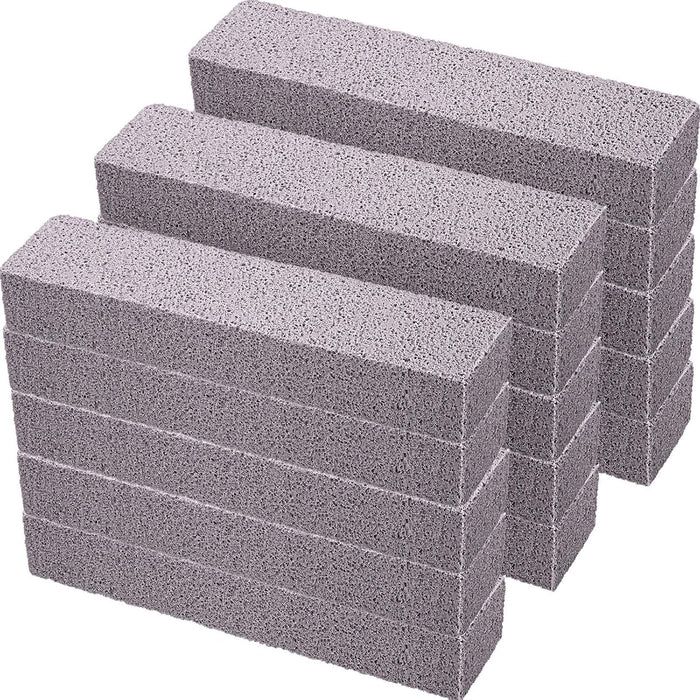 20 Pieces Pumice Stones for Cleaning - Pumice Scouring Pad, Stick Cleaner for Removing Toilet Bowl Ring, Bath, Household, Kitchen, Pool, 5.9 x 1.4 x 0.9 Inch(Gray)