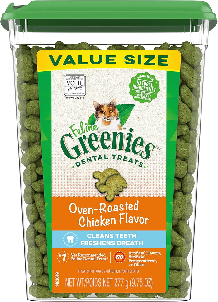 Greenies Feline Pill Pockets for Cats Natural Soft Cat Treats, Salmon Flavor, 3 oz. Pouch (85 Treats)