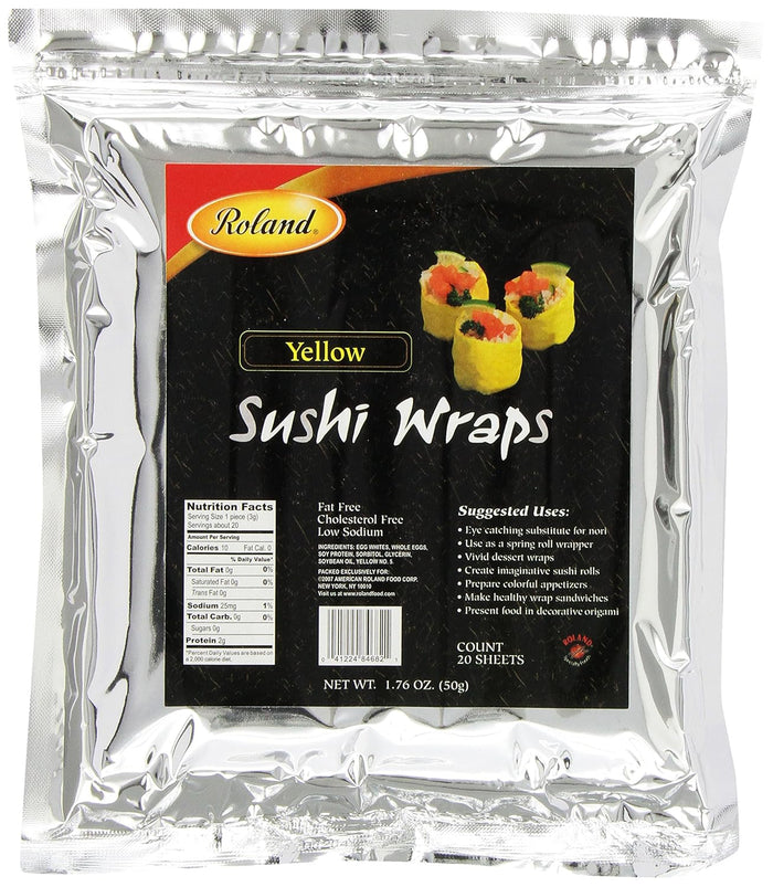 Roland Foods Sesame Sushi Wrap, Sourced in the USA, 20-Count Package