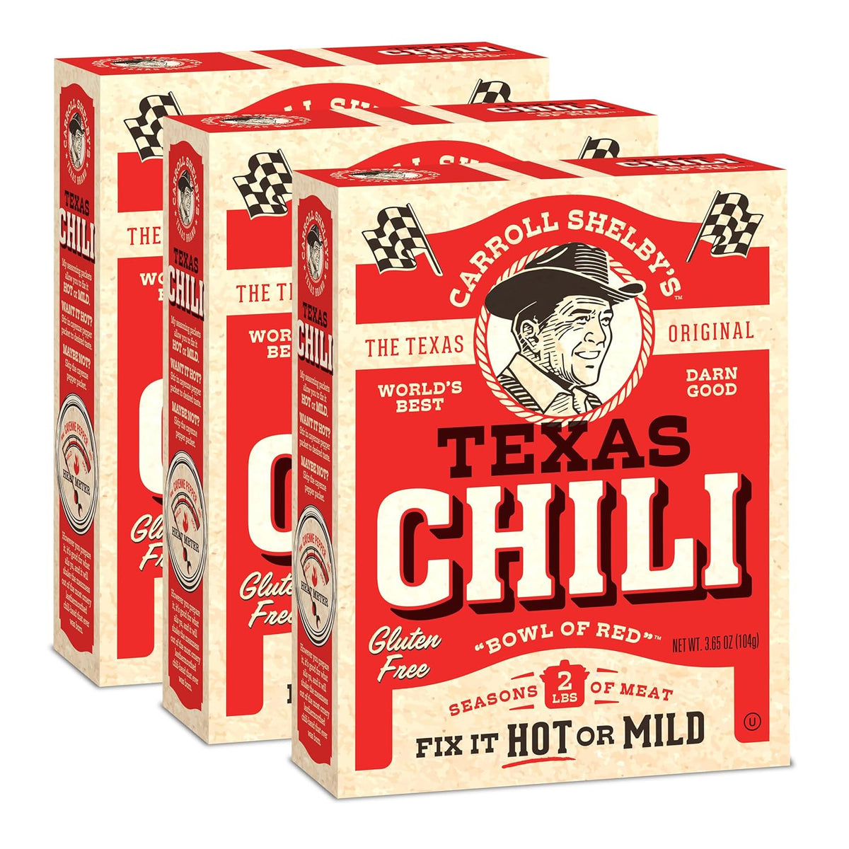 Carroll Shelby's Original Texas Brand Chili Kit 3.65oz Box (Pack of 2)
