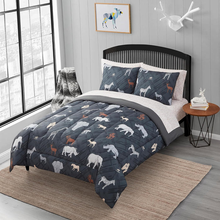 Kids Bedding Set Bed in a Bag for Boys and Girls Toddlers Printed Sheet Set and Comforter, Twin, Fairytale Princess