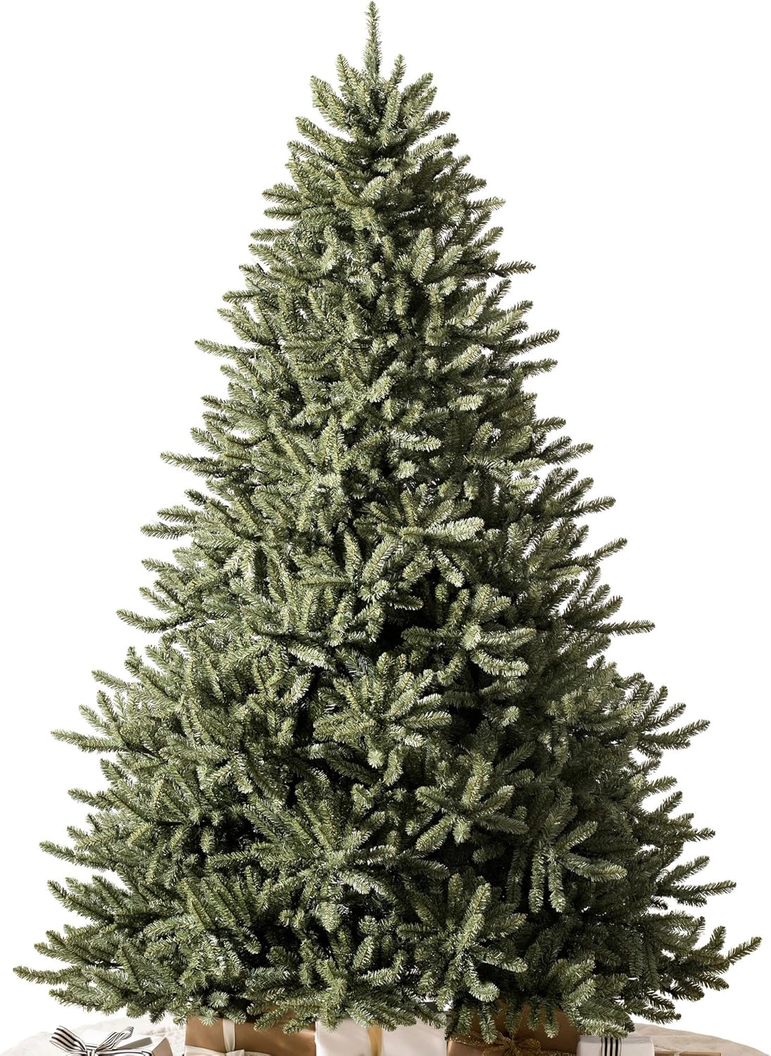 Balsam Hill 4.5ft Pre-Lit Classic Blue Spruce - Artificial Christmas Tree with 300 Clear Incandescent Lights, Easy Plug Technology, Premium Stand & Storage Bag for Indoor Holiday Decorating