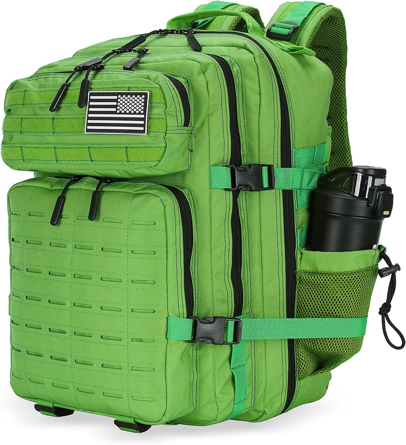 Sparklekle Military Tactical Backpack 45L 3 Day Assault Pack Waterproof Molle Hiking Rucksack for Men&Women (Red)