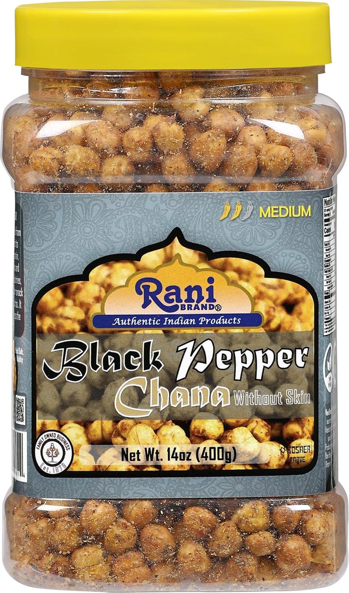 Rani Roasted Chana (Chickpeas) Sweet Mix Flavor 14oz (400g) PET Jar ~ All Natural | Vegan | No Preservatives | Gluten Friendly | Indian Origin | Ready to Eat