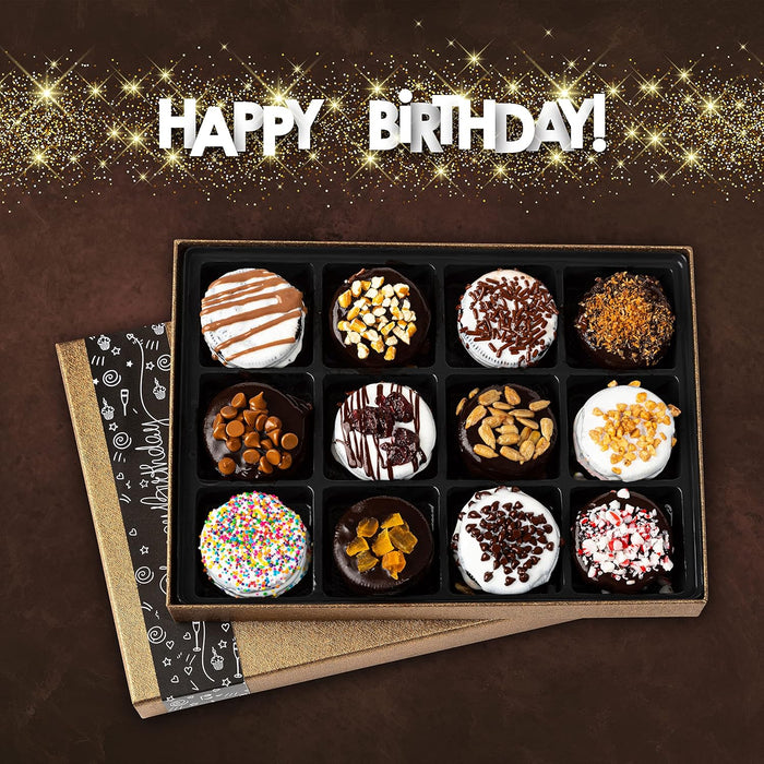 Barnetts Happy Birthday Gifts Chocolate Cookies Basket for Women, Prime for Mom, Wife, Aunt, Grandma, Niece, Daughter, Sister, Best Friend