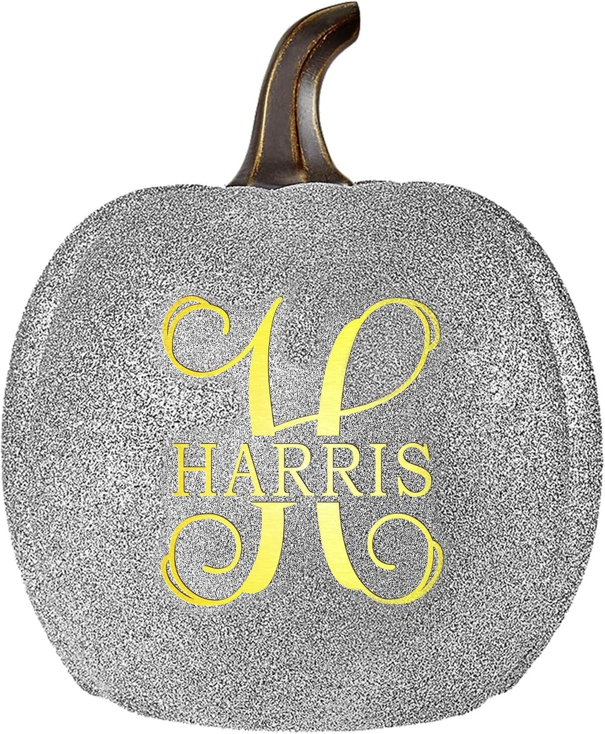 Let's Make Memories Personalized Light Up Pumpkin Decor Outdoor - Your Name & Initial on a Custom Pumpkin - Halloween Fall Decoration - Jack o Lantern - Outside or Inside - XL - Orange