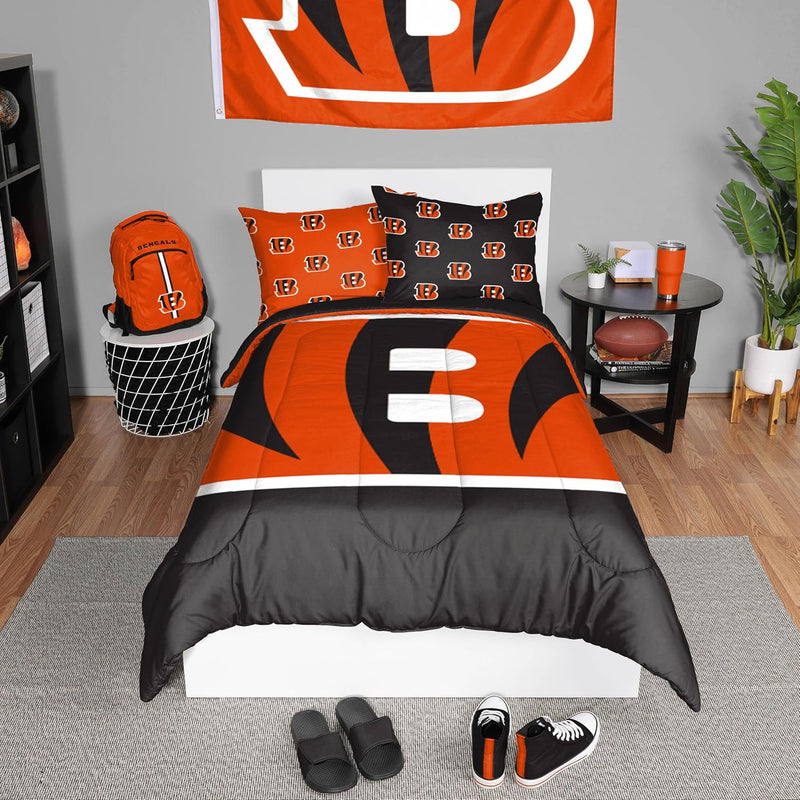 FOCO Unisex-Adult NFL Team Logo Bed in a Bag Comforter Bedding 3-Piece Set