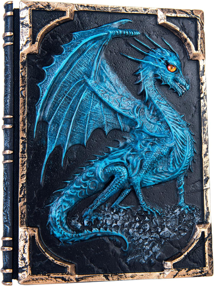 Handmade Flying Dragon Embossed Journal,Resin Engraving Notebook,Blank Paper,Hardcover Travel Notepad for Writing,Sketchbook,Collection,Gift,Decoration Diary for Man Woman A5 Size (New purple flying dragon)