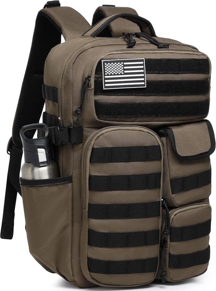 Wotony Tactical Backpack - Military waterproof backpack with multiple pockets and tactical gear for the outdoors (Black, 25L)