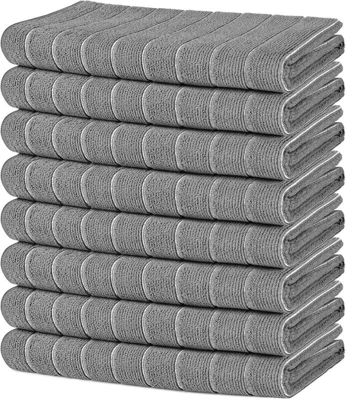 AIDEA Kitchen Towels, Absorbent Dish Towels for Kitchen, Soft Dish Cloth for Home, Multi-Purpose DishCloths for Household Cleaning and Drying, 11” x 11”, 8 Pack
