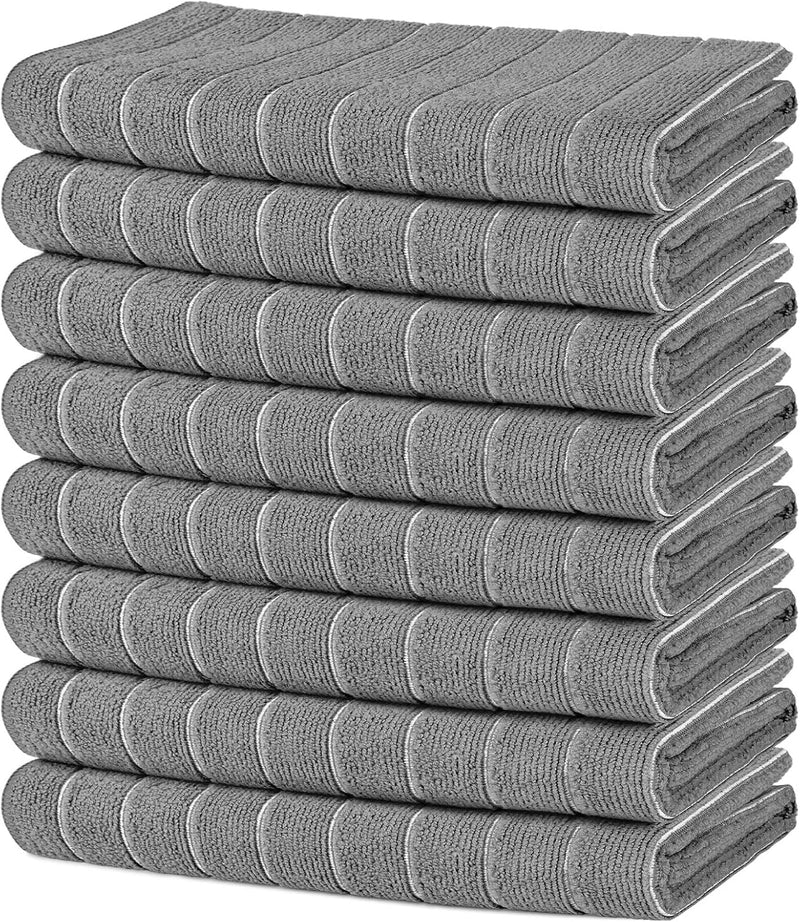 AIDEA Kitchen Towels, Absorbent Dish Towels for Kitchen, Soft Dish Cloth for Home, Multi-Purpose DishCloths for Household Cleaning and Drying, 11” x 11”, 8 Pack