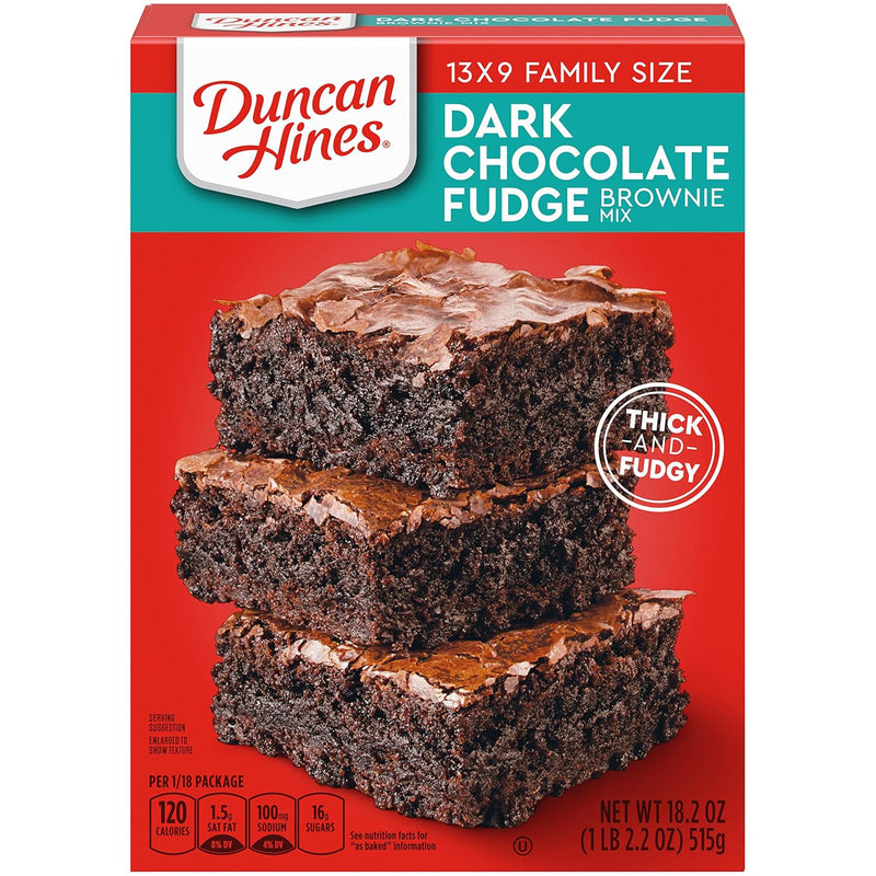Duncan Hines Brownie Mix, Dark Chocolate Fudge, 18.2 oz.
