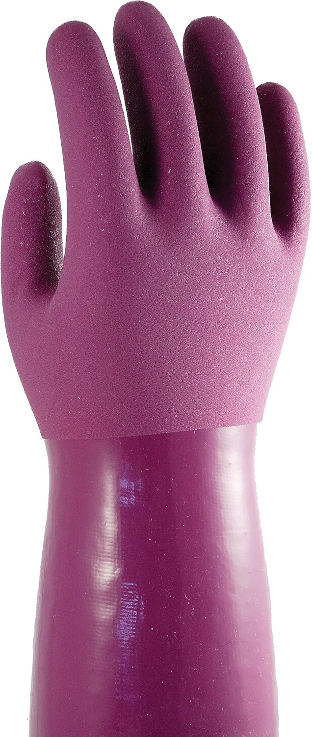 kitchen-star Ultimate Rubber Household PVC Gloves with Comfortable Cotton Lining, Anti-Slip surface, Kitchen Dishwashing, Extra Thickness, Kitchen Cleaning, Working, Painting, Pet Care (Small, Green)