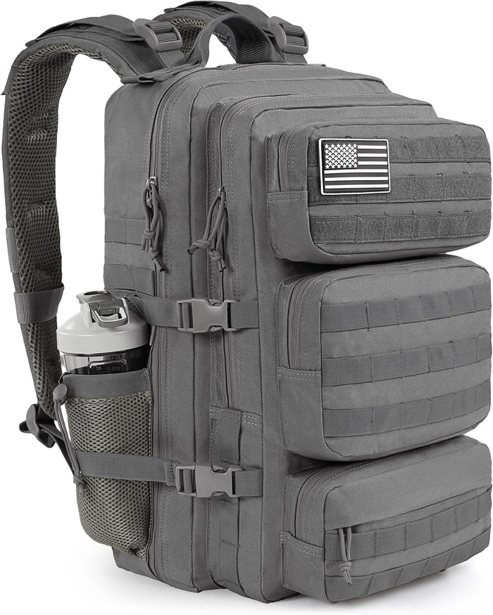 50L Military Tactical Backpack Large Day Backpack for Men Molle Army 3 Days Assault Pack Bug Out Bag Water Resistant and Heavy Duty Hiking Treeking Rucksack - Black