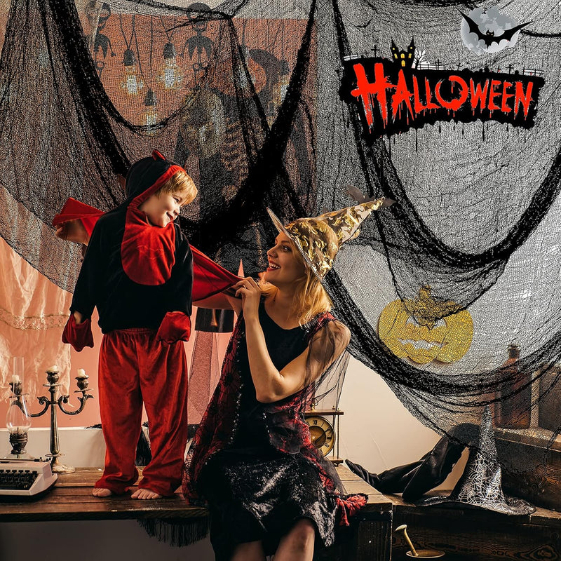 5Pcs Halloween Creepy Cloth Black 30×72inch - Halloween Decorations Clearance - Creepy Spooky Halloween Decorations Outdoor Indoor