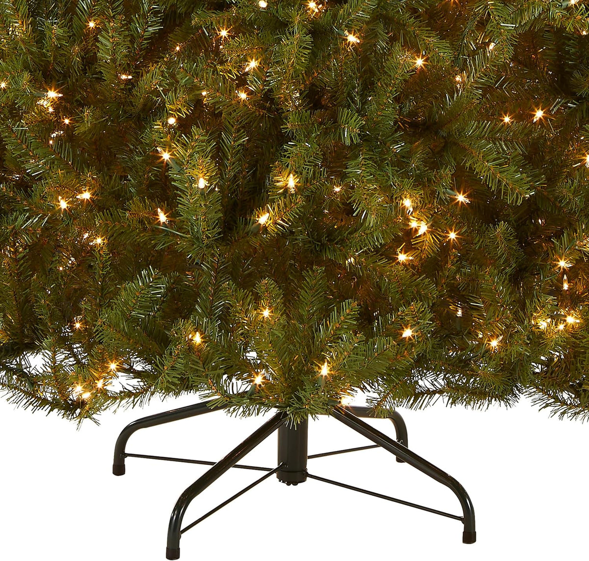 National Tree Company Pre-Lit Artificial Full Christmas Tree, Green, Dunhill Fir, White Lights, Includes Stand, 6 Feet