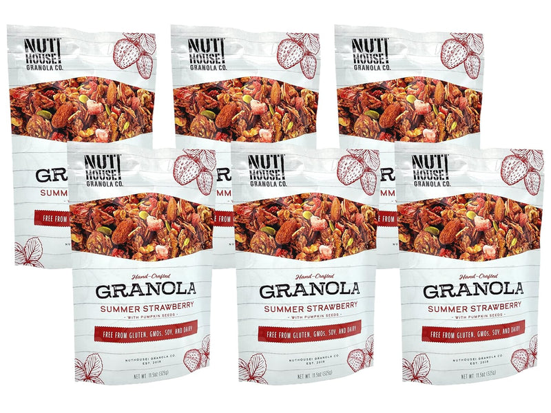 NutHouse! Granola Company - Premium Original Recipe Granola | Certified Gluten-Free, Non-GMO, Kosher | Vegan, Soy-Free | 12 oz. Bag (3-Pack)