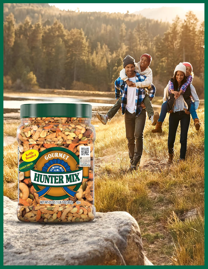 Southern Style Nuts Gourmet Hunter Bulk Trail Mix, 23 oz (Pack of 1), Sesame Sticks, Roasted Peanuts, Sunflower Kernels, Almonds, Cashews & Pepitas, Mixed Nuts, Snacks for Adults & Kids