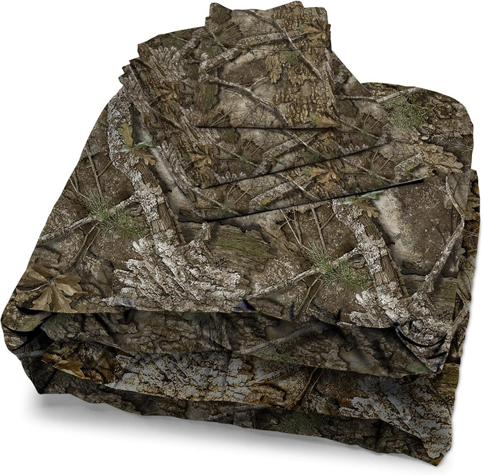 Northwest Realtree 5-Piece Full Size Bed in a Bag Set, 1 Comforter, 1 Fitted Sheet, 1 Flat Sheet, 2 Pillowcases, All Seasons Bedding, APX Camo