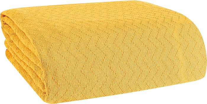 BELIZZI HOME 100% Cotton Bed Blanket, Breathable Thermal Blanket King Size, Soft Chevron 90''x102'', Perfect for Layering Any All Season, Charcoal Grey