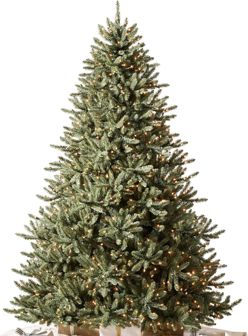 Balsam Hill 6.5ft Unlit Classic Blue Spruce - Artificial Christmas Tree with 2,144+ Tips, Premium Stand, Storage Bag & Easy Assembly for Indoor Holiday Decorating