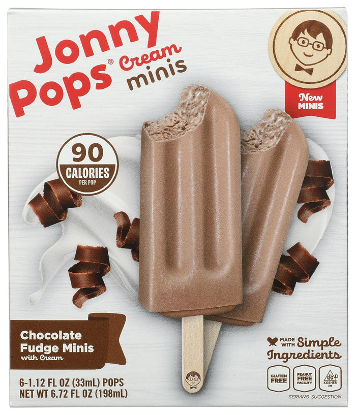 JONNYPOPS Mini Chocolate Fudge Bars, 6.75 OZ