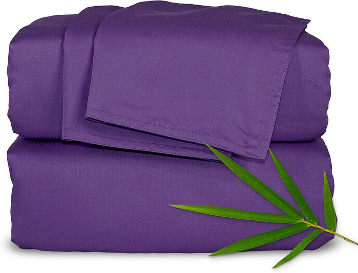 King Sheets by Pure Bamboo, Genuine 100% Organic Viscose Derived from Bamboo Bed Sheet Set, Luxuriously Soft & Cooling, Double Stitching, 2 Year Quality Promise (King, Sea Glass)