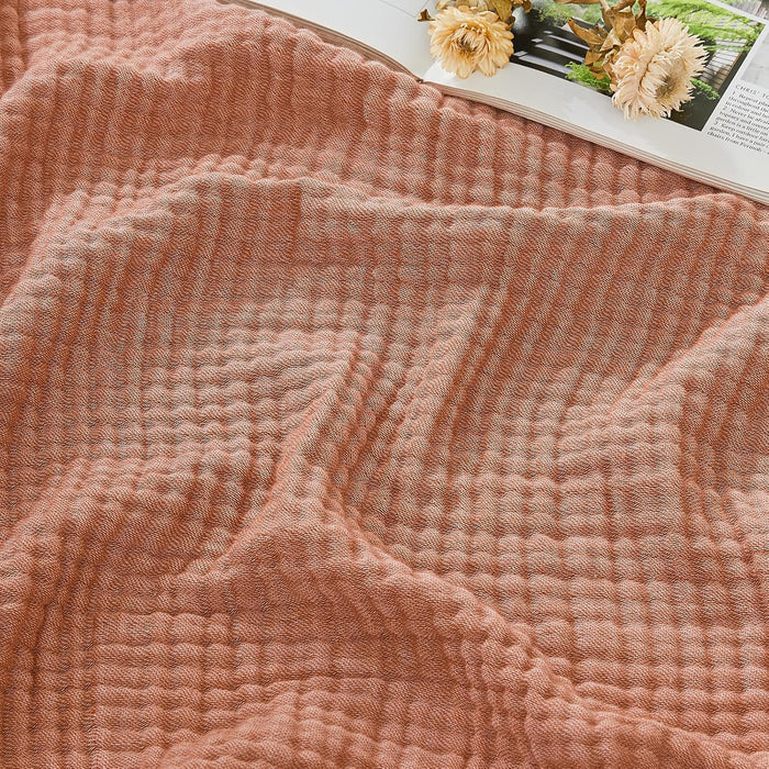 EMME Cooling Throw Blanket for Hot Flashes Muslin Throw Blanket 100% Cotton Throws Gauze All Season Soft Lightweight Breathable (Light Grey, 60"x80")