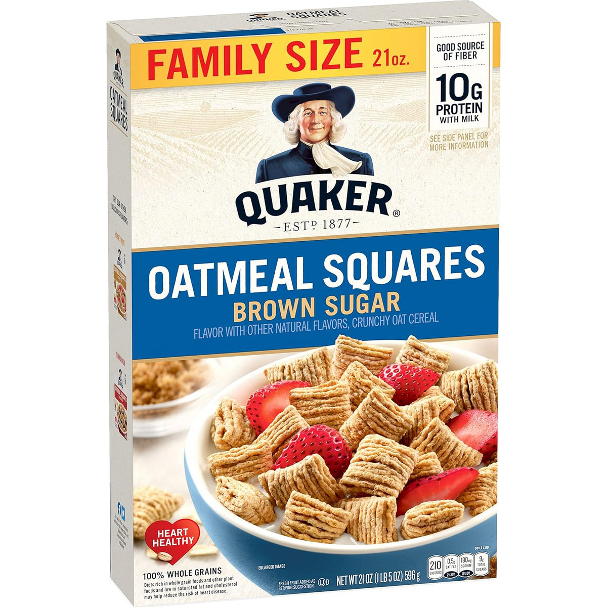 Quaker Steel Cut Quick 3-minute Oatmeal, Quick Steel Cut, Brown Sugar and Cinnamon, 13.5 oz, - 8 Count (Pack of 6) total- 48 count