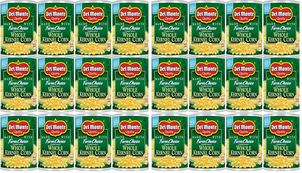 DEL MONTE FRESH CUT Golden Sweet Whole Kernel Corn Canned Vegetables, 4-Pack, 15.25 oz Cans