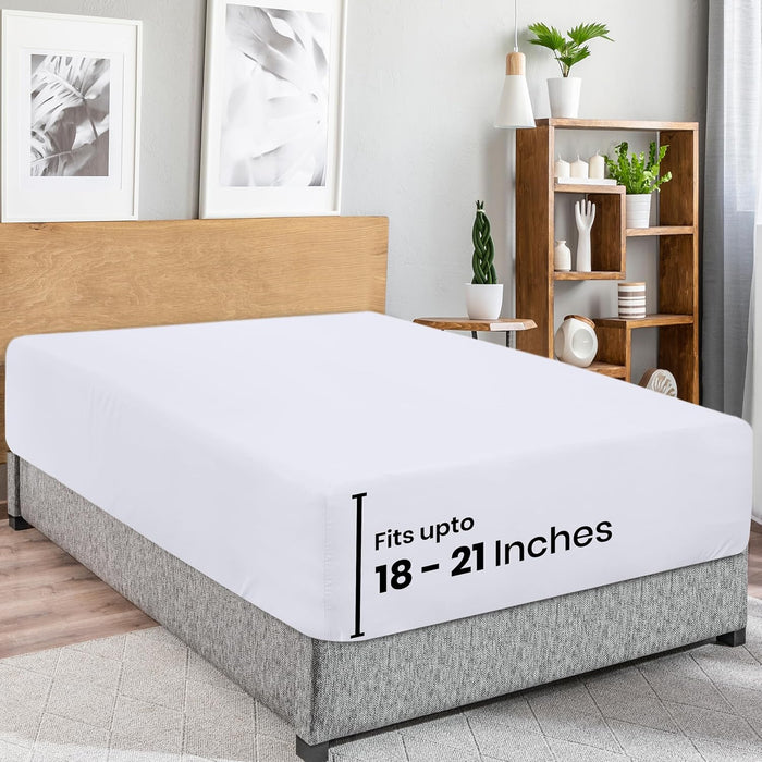 Utopia Bedding Queen Fitted Sheet Soft Microfiber 1 Fitted Sheet Only Grey