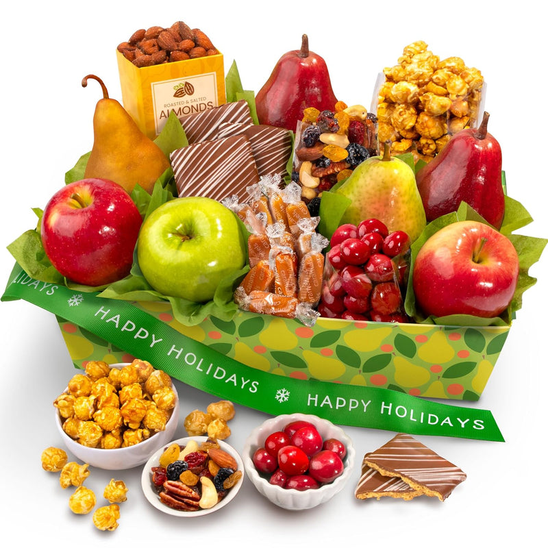 Happy Birthday Orchard Delight Fruit and Gourmet Gift Basket