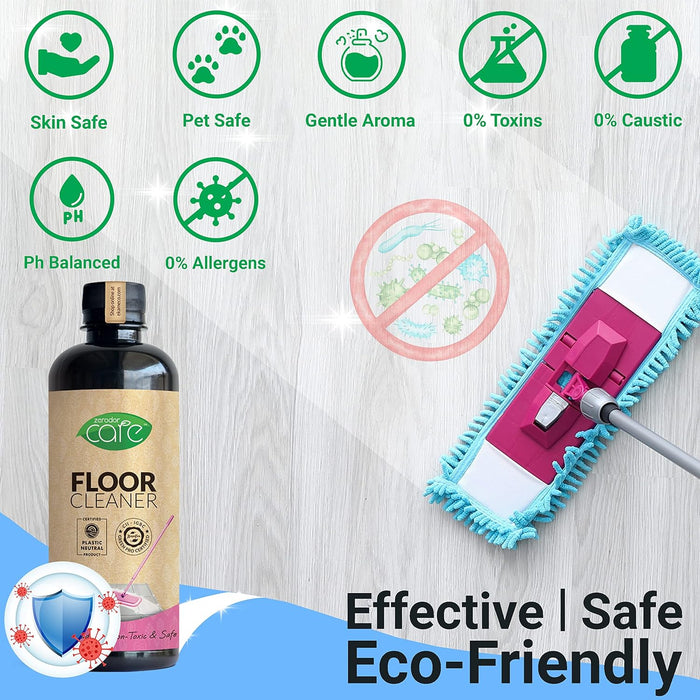 Zerodor Care Natural Floor Cleaner for Floor Tiles & Mirror | (400 ML) | Pet Safe Baby Safe Natural Enzyme based Plant Based Skin Friendly No toxic chemicals | Good for All Surfaces
