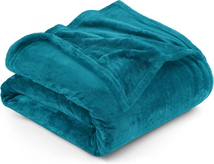 Utopia Bedding Fleece Blanket Queen Size Grey 300GSM Luxury Anti-Static Fuzzy Soft Microfiber Bed Blanket (90x90 Inch)