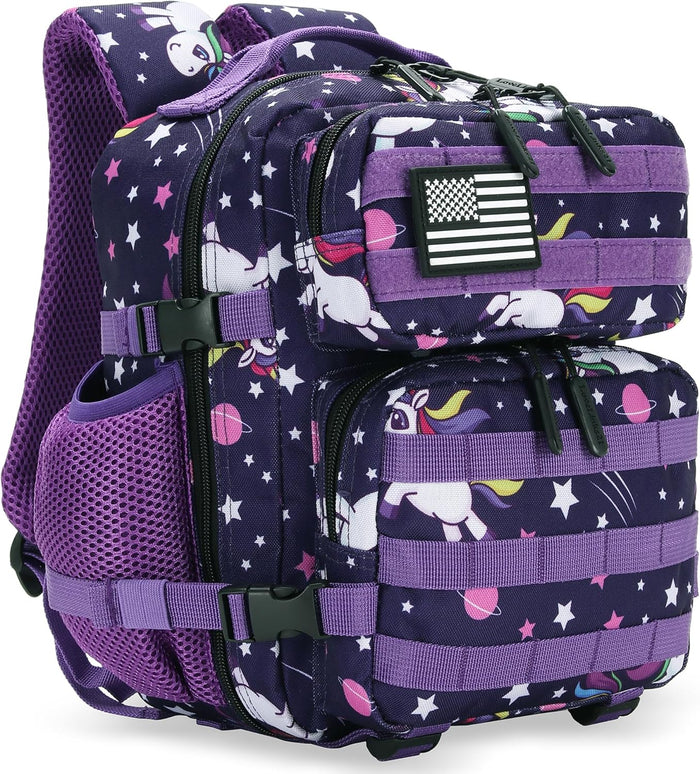 9L Mini Tactical Backpack 9L Assault Pack 9L Tactical Backpack Hiking Fitness Backpack(Rainbow Tie-Dye)