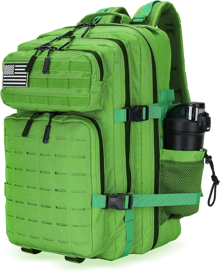 Sparklekle Military Tactical Backpack 45L 3 Day Assault Pack Waterproof Molle Hiking Rucksack for Men&Women (Purple)
