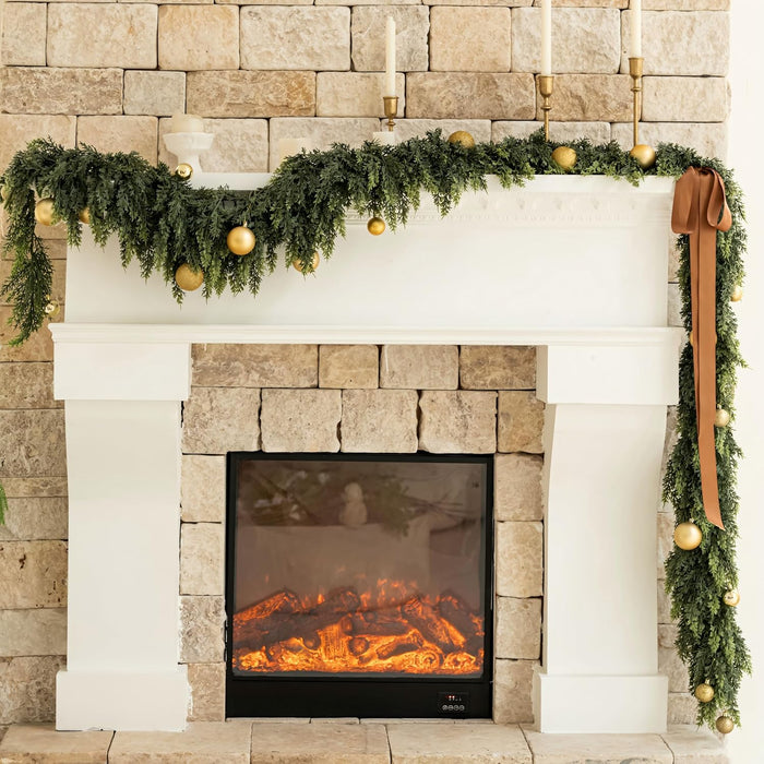 Deluxe Christmas Garland – Real Touch Norfolk Pine Garland for Mantel, Staircase, Arches, and Holiday Decor, Artificial Greenery (Norfolk Pine Garland, 6Feet)