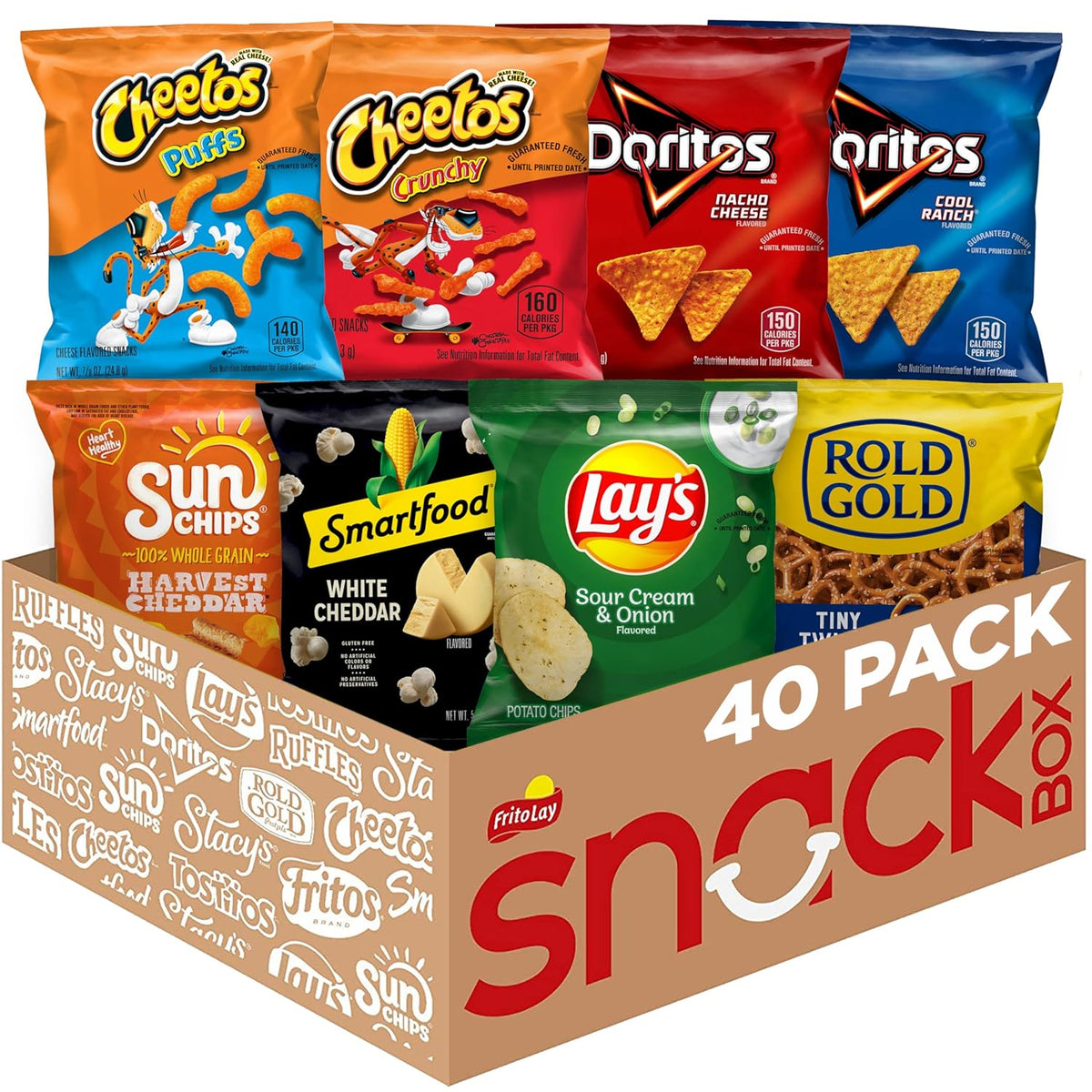Frito-Lay Variety Packs, Party Mix, Single Serve Bags (40 Pack)