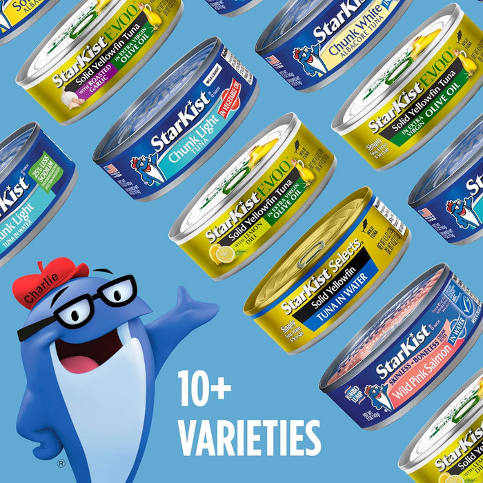 StarKist Selects No Salt Added Chunk White Albacore Tuna in Water, 4.5 oz (12 Pack) Canned Tuna Fish, Wild Caught, Gluten Free, Ready to Eat, Perfect for Salads, Keto Meals & Snacks, 30g Protein