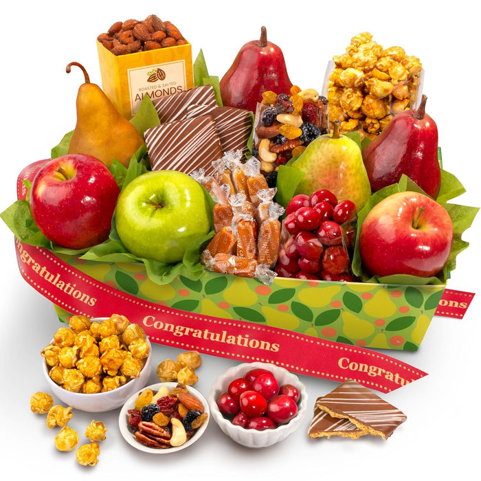 Happy Birthday Orchard Delight Fruit and Gourmet Gift Basket