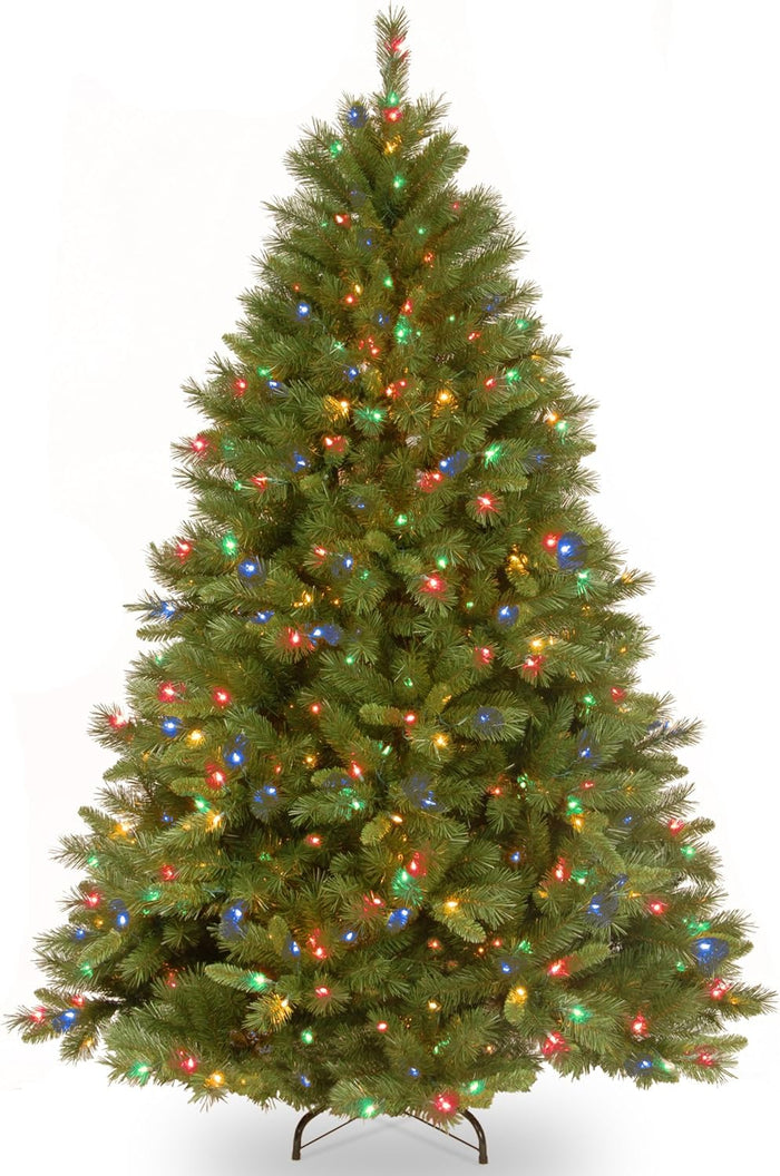 National Tree Company Pre-lit Artificial Christmas Tree - Includes Pre-strung Multi-Color Lights and Stand - Winchester Pine - 7.5 ft
