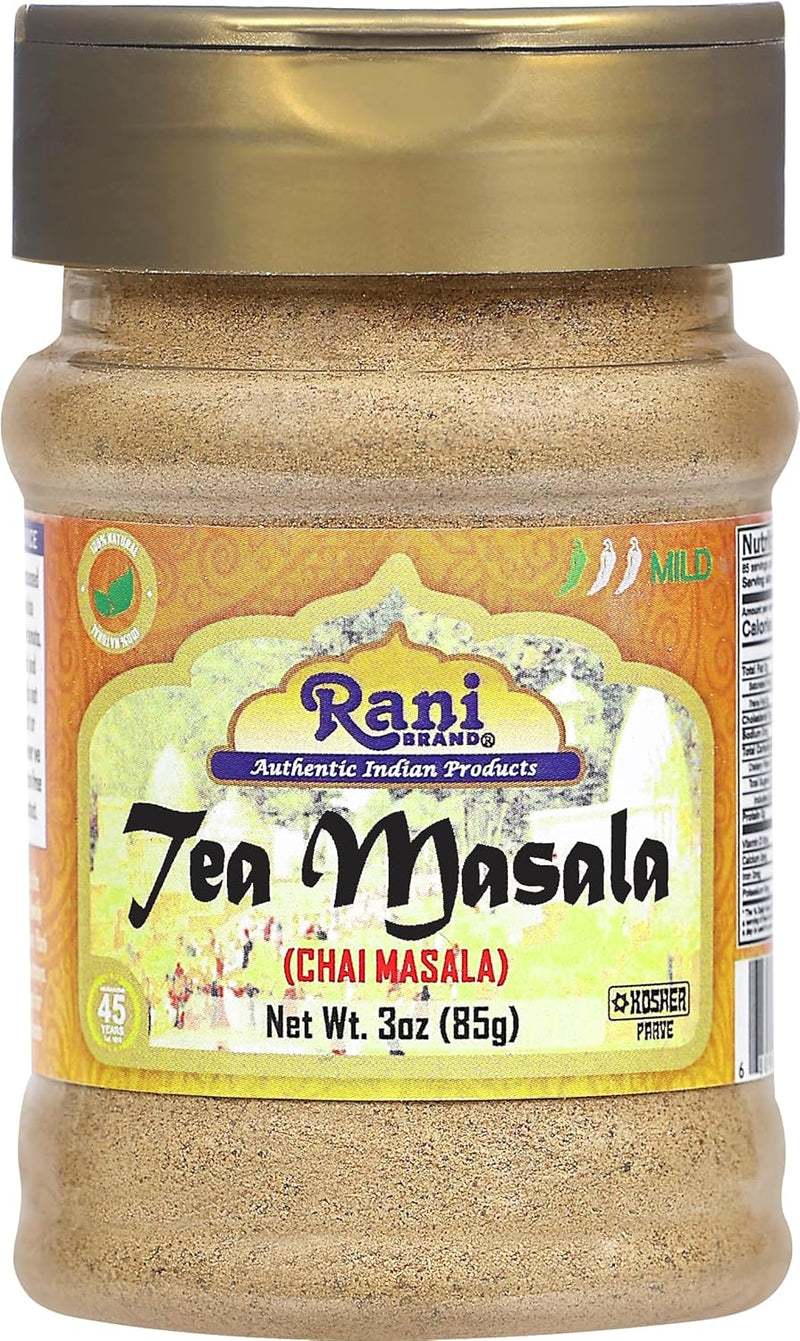 Rani Tea (Chai) Masala Indian Spice Blend 3.5oz (100g) ~ All Natural | Vegan | Gluten Friendly | Salt & Sugar Free | NON-GMO | No Colors | Indian Origin