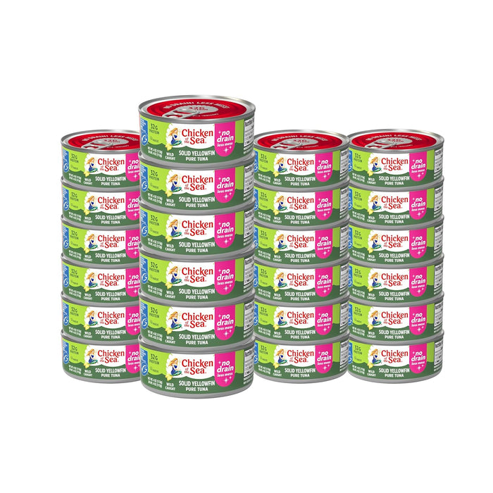 Chicken of the Sea Wild Caught Chunk Light Tuna, 5 Ounce Cans, 10-Count – High Protein 100% Classic Chunk Tuna in Water – Delicious, Easy, Nutritious Ready to Eat Meals