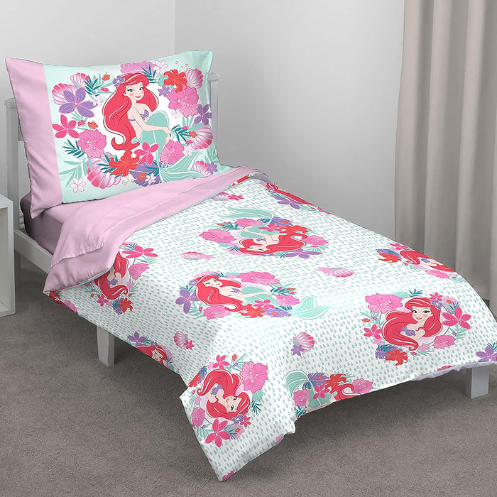 Disney Pretty Princess Toddler Bed, 4 Piece Set, Pink