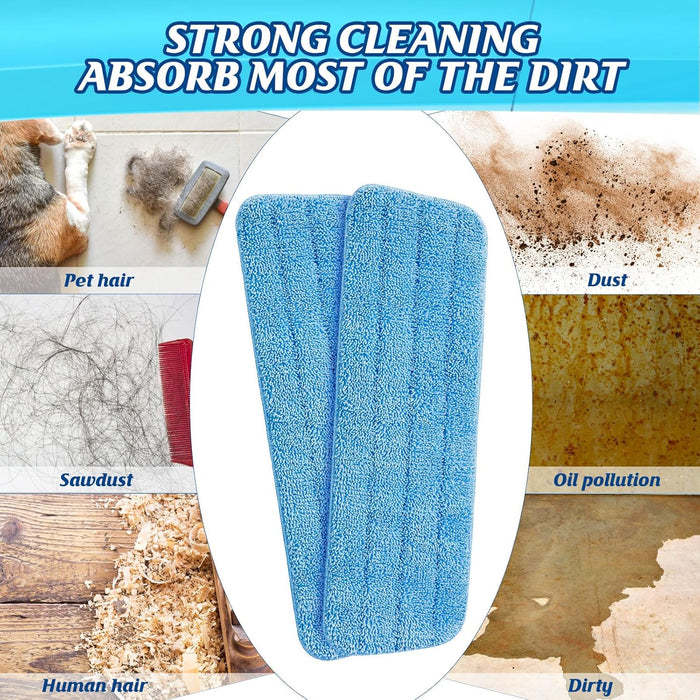 100 Pack Microfiber Mop Pads Machine Washable Cleaning Flat Mop Head Replacement Reusable Household Pads for Hardwood and Hard Surface Floor Cleaning and Scrubbing